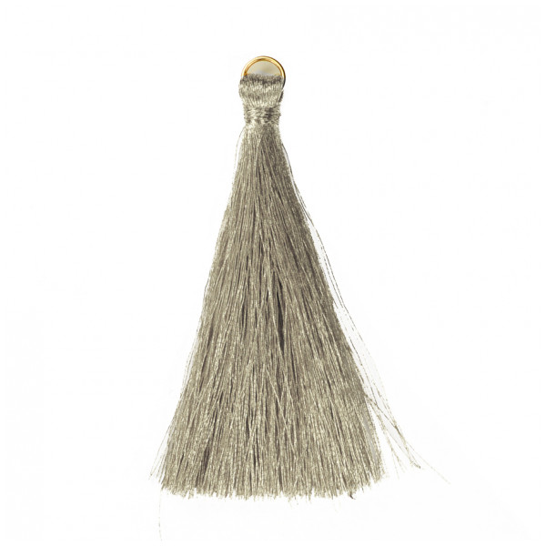 Украшение пришивное текстильное, 7см, цвет серебро